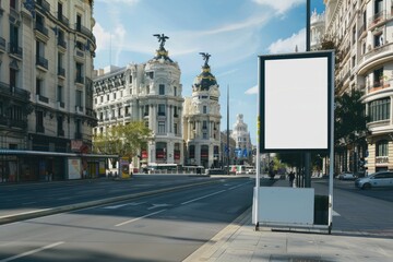 blank street poster billboard on the london road