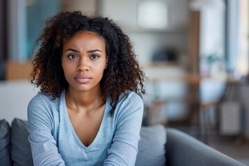 African American Woman Seeking Help at Psychiatrist Appointment for Depression