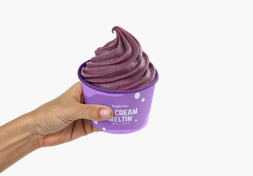 Hand Holding an Acai Bowl Mockup