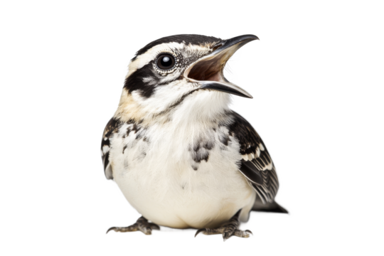 Small bird exhibits vocalization behavior