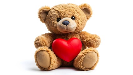 Obraz premium Teddy Bear with Red Heart