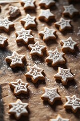 knolling composition mini star shaped