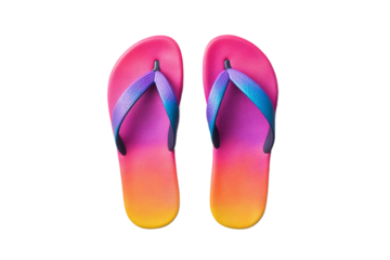 Colorful flip flops suitable for summer activities