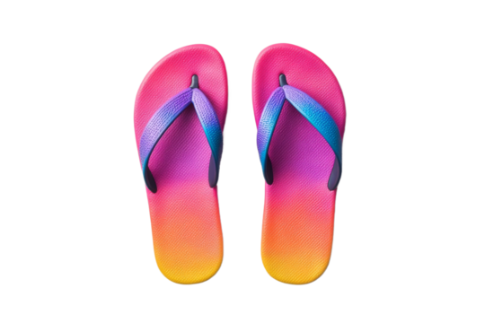 Colorful flip flops suitable for summer activities