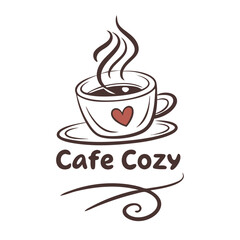Obraz premium Coffee shop logo design