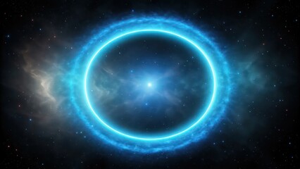 Celestial Nebula in Midnight Cosmos with Ethereal Starlight and Vivid Galactic Rings Wallpaper Background