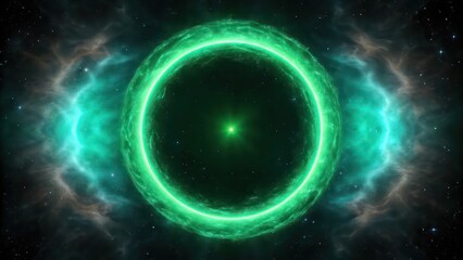 Obraz premium Ethereal Nebula in the Cosmic Abyss of the Universe with Radiant Starlight and Mystical Brilliance Wallpaper Background