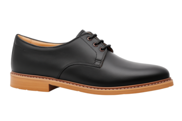 Black leather dress shoes for formal wear