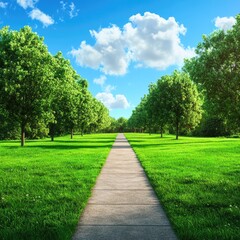 Fototapeta premium Path Through Park