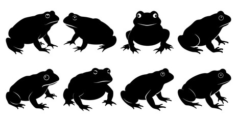 Toad Silhouette Bundle for Amphibian and Wildlife Designs