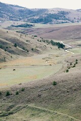 landscape with hills in Serbia 