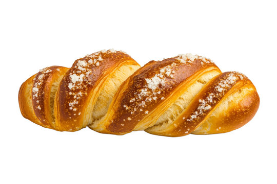Delicious baked bread shaped in a twist from baker