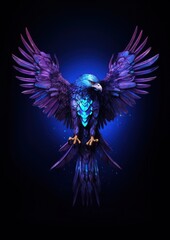 Obraz premium Animal bird illuminated creativity.