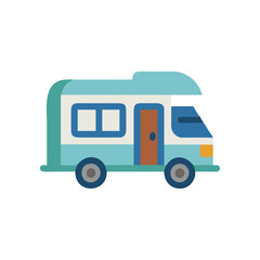 Naklejka premium Stylish RV Camper Icon for Road Trips