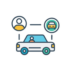  Dynamic Ride Sharing App Graphic for Marketing
