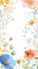 カラフルフラワーフレーム