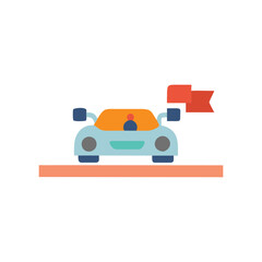  Dynamic Racing Car Graphic for Competitive Events