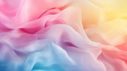 Obraz premium Colorful flowing fabric texture with vibrant rainbow gradient waves