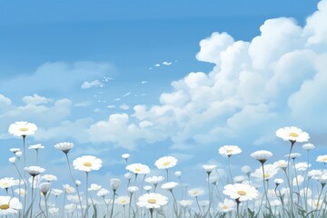 Flower sky landscape.