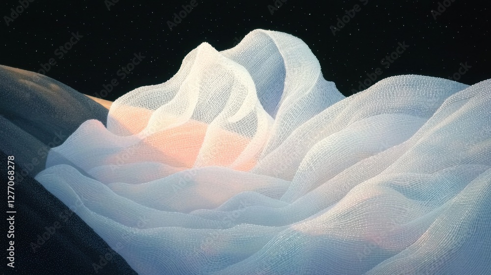 Poster icy particles of saturn's rings outer space digital art cosmic environment abstract viewpoint intric