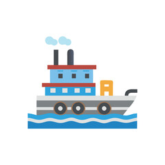 Naklejka premium Elegant Paddle Steamer Graphic for Vintage Styles