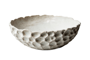 Unique hand crafted bowl with textured design