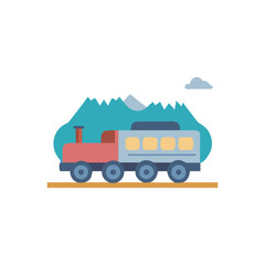  Scenic Mountain Train Icon for Travel and Exploration