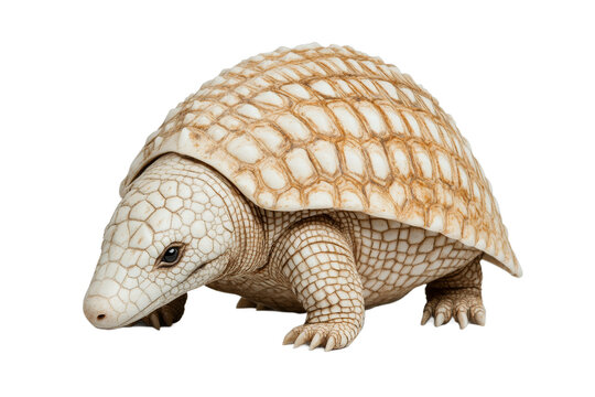 Unique turtle with ornate shell in nature