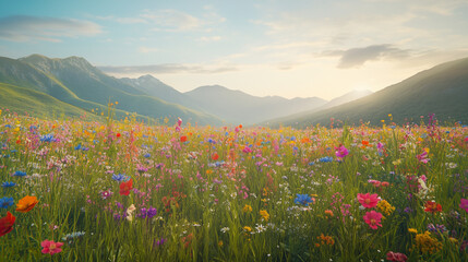 Fototapeta premium meadow with flowers