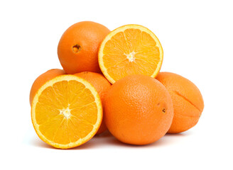 Nice fresh orange isolated on a white background