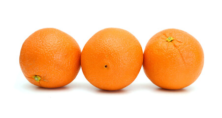Nice fresh orange isolated on a white background