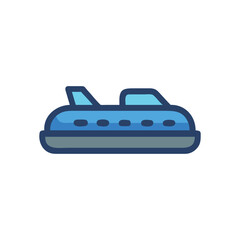  Stylized Hovercraft Icon for Coastal Travel