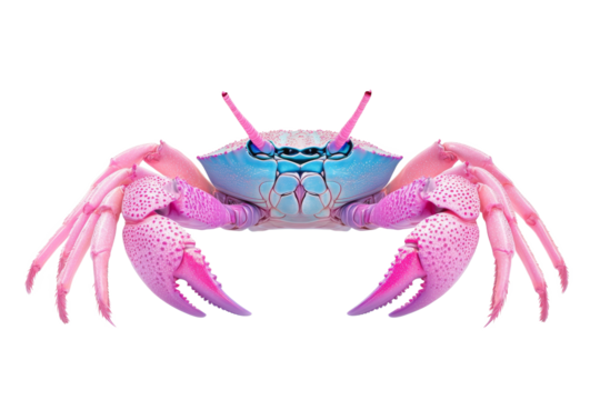 Vibrant crab with colorful shell patterns