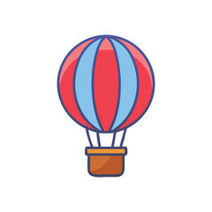 Fototapeta premium Vector Icon of Hot Air Balloon for Tours