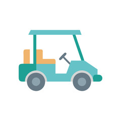  Stylized Golf Cart Icon for Resorts