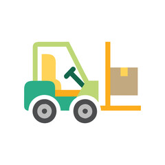  Stylized Forklift Icon for Heavy Lifting