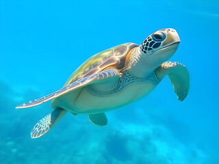 Fototapeta premium Chelonia mydas -Green sea turtle from the island of Cyprus
