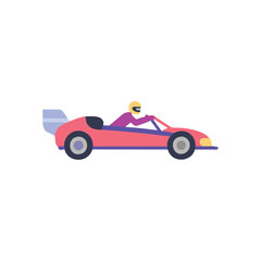 Naklejka premium Vector Icon of Drag Racer for Events