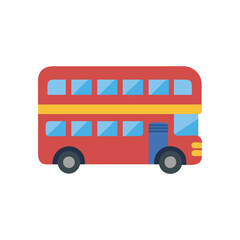  Vector Icon of Double-Decker Bus