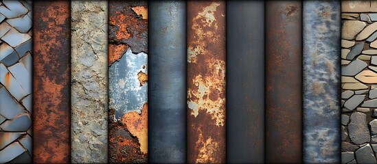Various Textures Metal, Stone, and Concrete