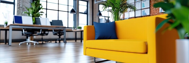 office interior with digital marketing charts and graphs overlay