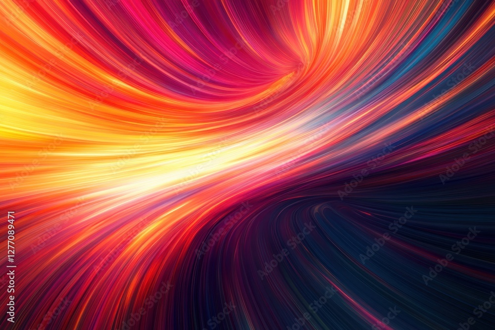 Poster vibrant swirl of colors creates a dynamic abstract visual experience in digital art