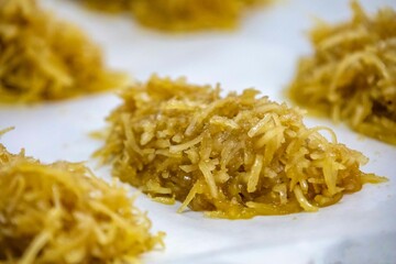 Traditional Brazilian coconut candy prepared using the classic method