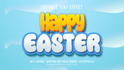 happy easter editable text effect