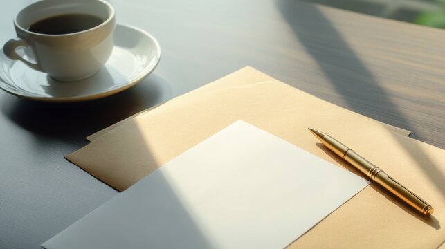 Resignation letter on a desk with a notebook and pen. Featuring career transition and self-reflection