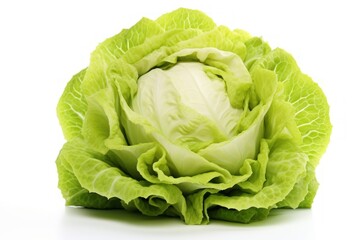 Obraz premium Iceberg lettuce cabbage vegetable plant food.