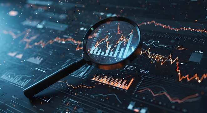Auditor&iacute;a empresarial gesti&oacute;n financiera de acciones en estrategia de an&aacute;lisis de datos con marketing contable gr&aacute;fico o concepto de beneficio de investigaci&oacute;n de inversi&oacute;n econ&oacute;mica de gr&aacute;fico de inf