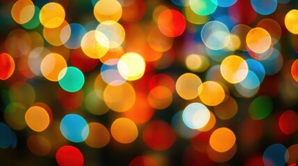 Obraz premium Vividly illuminated lights create a stunning contrast against a dark backdrop, enhancing the visual appeal and atmosphere of the scene.