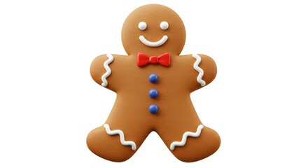 hombre de jengibre, galleta, recorte, brillante, glaseado, aislado, decoración navideña