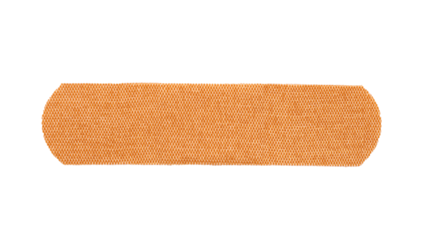 adhesive bandage on transparent background